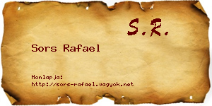 Sors Rafael névjegykártya